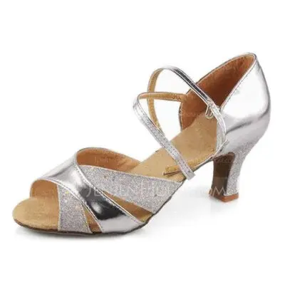 Leatherette Heels Sandals Latin Ballroom Dance Shoes (053007246)