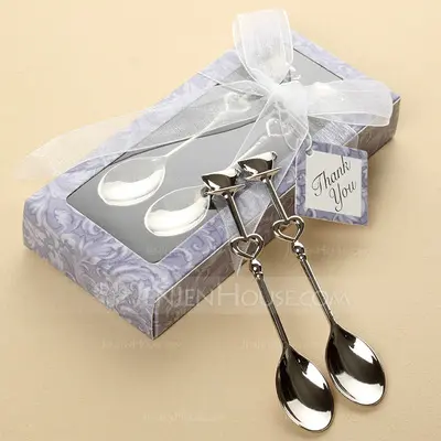 Silver Teacups Spoon Set Wedding Favor (051007577)