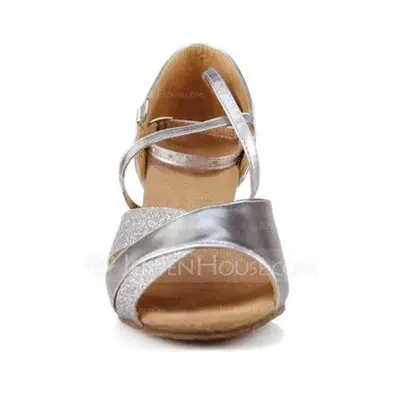 Leatherette Heels Sandals Latin Ballroom Dance Shoes (053007246)