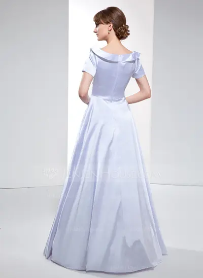 A-Line/Principessa Abiti senza spalline Al pavimento Charmeuse Abito da sera con Increspature (017022531)