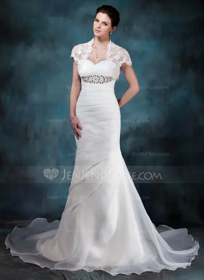 Short Sleeve Lace Wedding Jacket / Special Occasion Wrap (013004983)