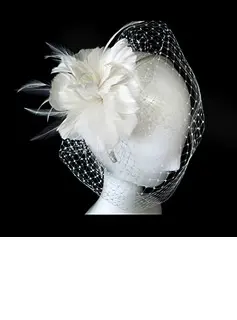 Gorgeous Tulle With Feather Wedding Bridal Headpiece (042025099)