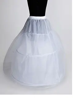 Nylon A-Line Full Gown 2 Tier Floor-length Slip Style/ Wedding Petticoats (037023563)