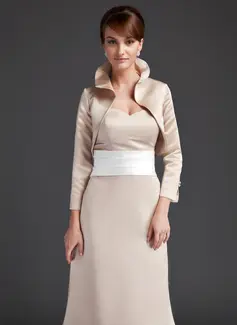 3/4-length Maniche Satin Special Occasion Jacket / Wedding Wrap (013004362)