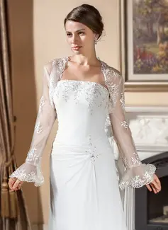 Long Sleeve Lace Wedding Wraps (013024560)
