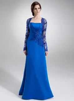Sheath Strapless Floor-Length Satin Mother of the Bride Dress With Ruffle Lace Beading (008002217)