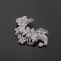 Hairpins Wedding Special Occasion Casual outdoor Rhinestone Silver Headpieces With Clear (042017892)