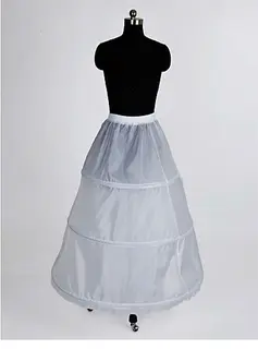 Nylon A-Line Full Gown 1 Nivå Golv längd Slip Style / Bröllop Underkjolar (037023565)