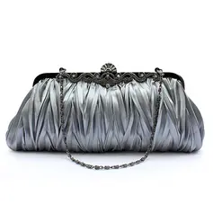 Gray Gorgeous Silk Evening Clutches More Colors Available (012005433)
