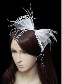 Amazing Flannelette With Tulle Women's Wedding Fascinators   (042024898)