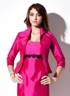 3/4-Length Sleeve Taffeta Special Occasion Wrap (013004042)
