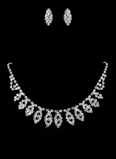 Jewelry Sets Anniversary Wedding Engagement Birthday Gift Party Daily Alloy Silver Jewelry With Rhinestone (011017873)