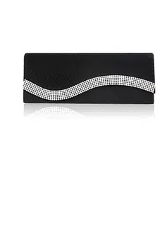 Satin Shell With Rhinestone Evening Clutches More Colors Available (012024686)