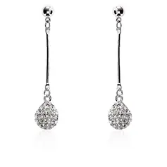 Drop Earrings Wedding Alloy Rhinestone Earrings With Silver (097020265)