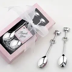 Silver Teacups Spoon Set Wedding Favor (051007577)