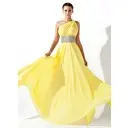 Império Um ombro Vestidos longo Tecido de seda Vestidos de baile com Pregueado Bordado (018020583)