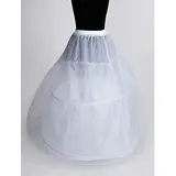 Nylon A-Line Full Gown 2 Tier Floor-length Slip Style/ Wedding Petticoats (037023563)