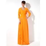 Sheath Sweetheart Ankle-Length Chiffon Mother of the Bride Dress With Ruffle (008006444)