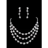Jewelry Sets Anniversary Wedding Engagement Birthday Gift Party Daily Alloy With Rhinestones Silver Jewelry With Rhinestone (011017029)