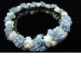 Lovely Paper/ Satin Flower Wedding Flower Girl Wreath/ Headpiece (042025215)