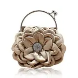 (Beige)Satin With Shining Rhinestones Evening Handbags/ Clutches/ Top Handle Bags (012013563)
