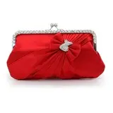 Silk Shell With Rhinestone/ Bowknot Evening Handbags/ Clutches More Colors Available (012016317)