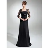 Empire Strapless Court Train Charmeuse Mother of the Bride Dress With Ruffle Lace (008006428)