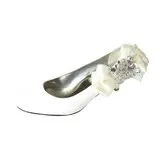 Leatherette Kitten Heel Closed Toe Wedding Shoes With Bowknot Rhinestone (047011876)