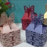 Double Happiness Cut–out Favor Box With Butterfly Top (Set of 12) (050010120)