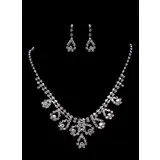Luxurious Alloy Jewelry Set Including Necklace And Earrings (011015982)