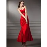 Mermaid Sweetheart Ankle-Length Taffeta Prom Dress With Ruffle Beading (018013816)