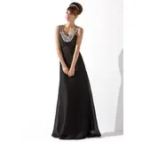 Empire Scoop Neck Floor-Length Chiffon Evening Dress With Ruffle Beading (017013792)