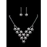 Lussuoso Peral a forma di V gioielli Set tra cui la collana e gli orecchini (011015981)
