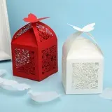 Nice Floral Cut-out Favor Boxes - Set of 12 (More Colors) (050024301)