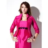 3/4-Length Sleeve Taffeta Special Occasion Wrap (013004042)