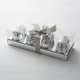 Simple Silver Plated Ceramic Napkin Ring (Set of 4) (051024589)