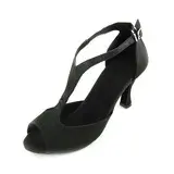 Satin Sandals Latin Ballroom Dance Shoes With T-Strap (053012952)