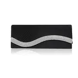 Satin Shell With Rhinestone Evening Clutches More Colors Available (012024686)
