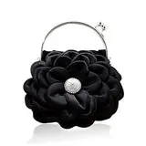 (Black)Satin With Shining Rhinestones Evening Handbags/ Clutches/ Top Handle Bags (012013559)