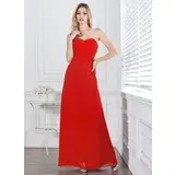 Empire Sweetheart Floor-Length Chiffon Bridesmaid Dress With Ruffle Beading (007001112)