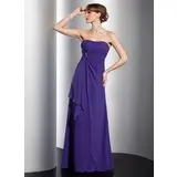 Empire Sweetheart Sweep Train Chiffon Bridesmaid Dress With Ruffle Beading (007001097)