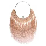 Satin With Beadings Evening Handbags/ Clutches/ Top Handle Bags(Champagne) (012012242)