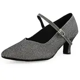 Fabric Heels Pumps Modern Dance Shoes (053013377)