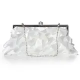 Ivory Silk Evening Handbags (012010431)