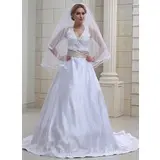 Waltz Veils Tulle Two-tier Ribbon Edge Wedding Veils With Angel Cut/Waterfall (006022583)