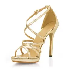 Patent Leather Stiletto Heel Slingbacks Sandals (087017925)
