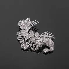 Hairpins Wedding Special Occasion Casual outdoor Rhinestone Silver Headpieces With Clear (042017892)