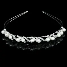 Gorgeous Clear Crystals And Imitation Pearls Bridal Tiara/ Headpiece (042012941)