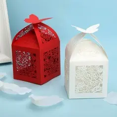 Nizza floreali Cut-out Favor Boxes - Set di 12 (più colori) (050024301)