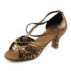 Leatherette Heels Sandals Latin Dance Shoes With Bowknot (053013011)